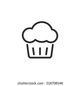 Cake  icon  on white background. Vector illustration.