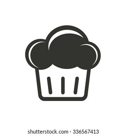 Cake  icon  on white background. Vector illustration.