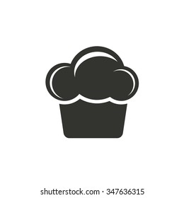 Cake  icon  on white background. Vector illustration.