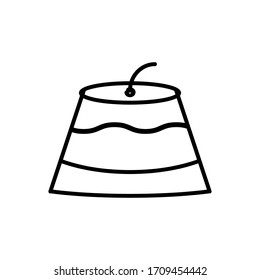 cake icon  outline style for your web design, logo, UI. illustration.
