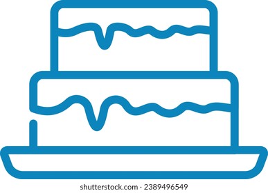 cake icon of party and celebration package