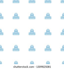 cake icon pattern seamless white background. Editable outline cake icon. cake icon pattern for web and mobile.