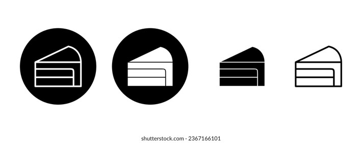 Cake icon set illustration. Cake sign and symbol. Birthday cake icon