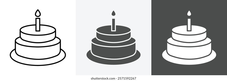 Cake Icon set vector art