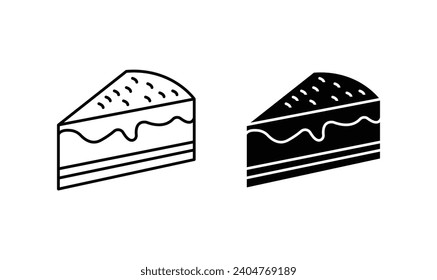 Cake icon set. vector illustration