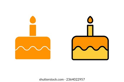 Cake icon set  for web and mobile app. Cake sign and symbol. Birthday cake icon