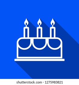 Cake icon with shadow , sign design