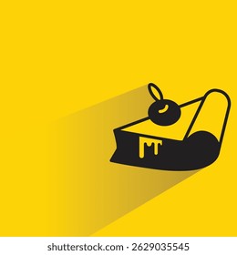 cake icon with shadow yellow background