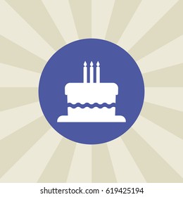 cake icon. sign design. background
