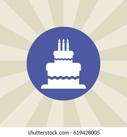 cake icon. sign design. background