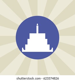 cake icon. sign design. background