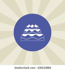 cake icon. sign design. background