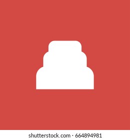 cake icon. sign design. red background