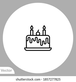 Cake icon sign vector,Symbol, logo illustration for web and mobile
