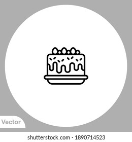 Cake icon sign vector,Symbol, logo illustration for web and mobile