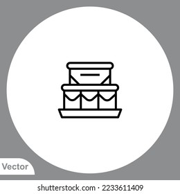 Cake icon sign vector,Symbol, logo illustration for web and mobile