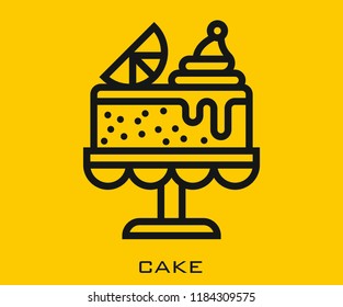 Cake icon signs