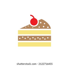 cake icon simple cake slice icon