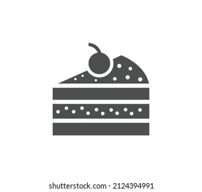 cake icon simple cake slice icon