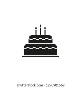 Cake icon. Simple vector illustration.