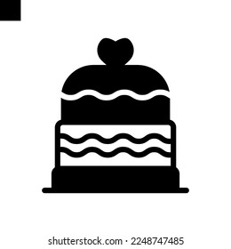 cake icon solid style vector