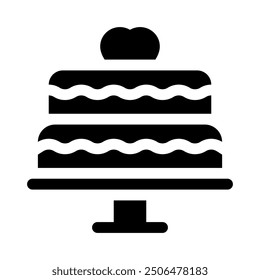 cake icon with style glyph