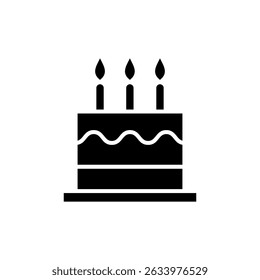 Cake icon symbol for apps and websites. Cake sign and symbol. Birthday cake icon