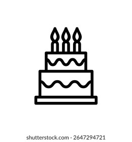Kuchen-Symbol für Apps und Websites. Kuchenzeichen und -symbol. Geburtstagskuchen-Symbol