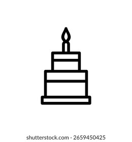 Cake icon symbol for apps and websites. Cake sign and symbol. Birthday cake icon