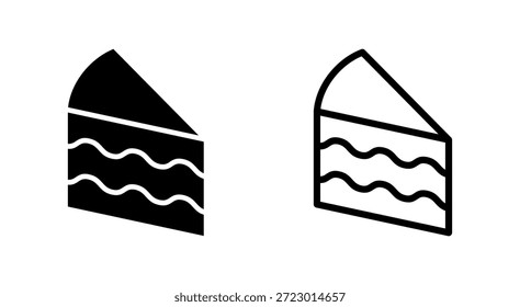 Icono de pastel para App y Sitios web. Señal de la torta y símbolo. Icono de pastel de cumpleaños