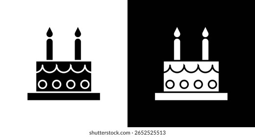 Cake icon symbol collection. Flat vector stock illustration.