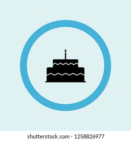 cake icon symbol. Premium quality isolated cake vector icon in trendy style. cake element.