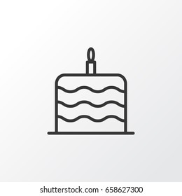 Cake Icon Symbol. Premium Quality Isolated Celebration Cake Icon Element In Trendy Style.
