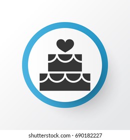 Cake Icon Symbol. Premium Quality Isolated Pastry Element In Trendy Style.
