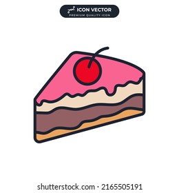 cake icon symbol template for graphic and web design collection logo vector illustration