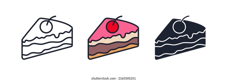 cake icon symbol template for graphic and web design collection logo vector illustration