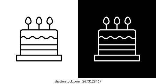 Cake icon symbol template for graphic and web design collection logo vector illustration