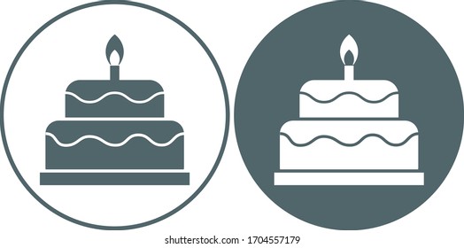 Cake icon. Cake symbol. Vector illustration