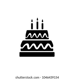 Cake icon template trendy
