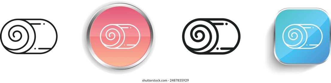 cake icon. Thin Linear, Regular and Button Style Design Isolated On White Background
