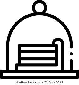 cake icon. Thin Linear Style Design Isolated On White Background