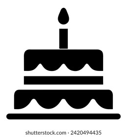cake icon in trendy flat style, vector icon