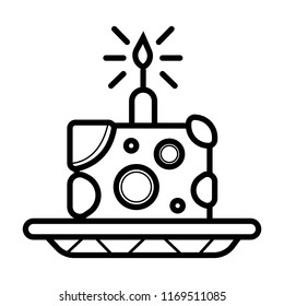 Cake icon vector