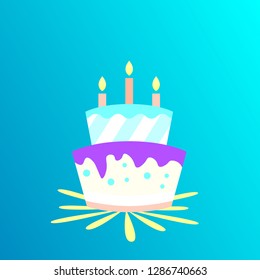 cake icon, vector