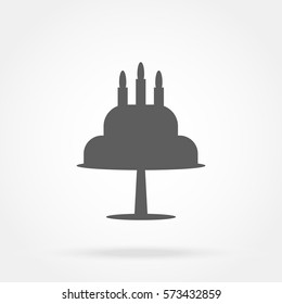 Cake icon, vector  