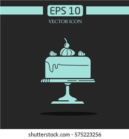cake icon vector. bakery logo design