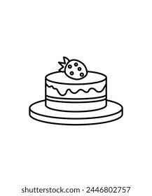 cake icon, vector best line icon.
