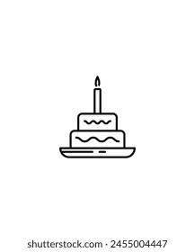 cake icon, vector best line icon.