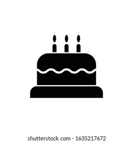 cake icon vector  Birthday cake sign 