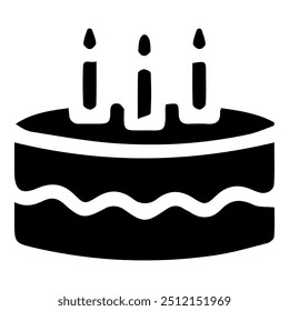 Cake icon vector. Birthday cake icon. Cake signs and symbols for web and mobile applications.